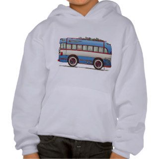 Cute Bus Tour Bus Hooded Pullovers