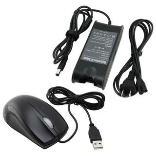 Travel Charger/ USB 2.0 Ergonomic Optical Mouse for Dell Inspiron 1501 Eforcity Laptop Accessories
