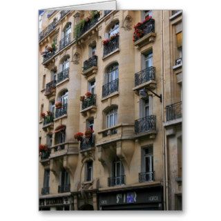 Parisian Balconies Greeting Card