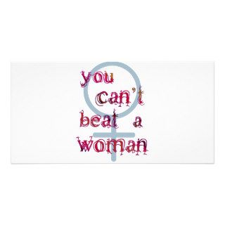 You Can't Beat a Woman Personalized Photo Card