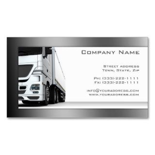 White Truck Transportation & Logistics Card Business Card Templates