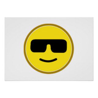 Sunglasses Smiley Face Posters