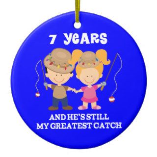 7th Wedding Anniversary Funny Gift For Her Christmas Ornament