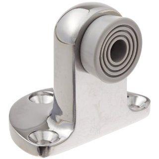 Rockwood 481H.26 Brass Door Stop, #12 24 x 1" FH MS Fastener with Lead Anchors, 2 1/2" Base Width x 1 3/4" Base Length, 2 1/4" Height, Polished Chrome Plated Finish