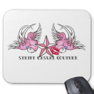 Pink Tattoo Bird Merchandise Mouse Pad