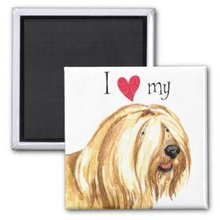 I Love my Tibetan Terrier Fridge Magnet
