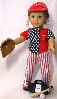 Twelve Piece COMPLETE Baseball or Softball Uniform. Fits 18" Dolls like American Girl Toys & Games