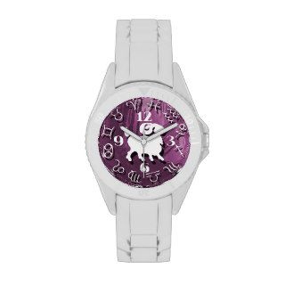 Purple Zodiac Abstract Aries Watch for Women