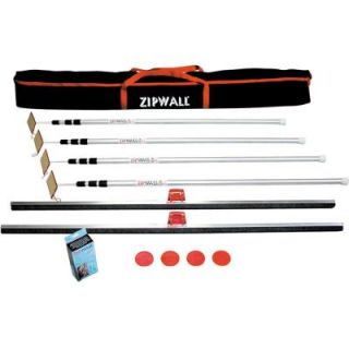 ZipWall 12 ft. Dust Barrier System Kit 206606