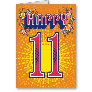 Happy 11th Birthday Card