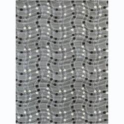 Hand tufted Bajrang Grey Wool Rug (5' x 7') 5x8   6x9 Rugs