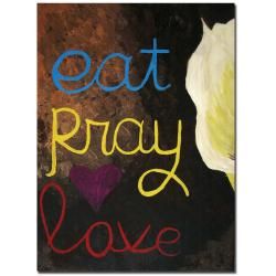 Amanda Rea 'Eat Pray Love I' Canvas Art Trademark Fine Art Canvas