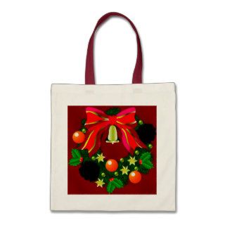 Christmas Wreath Graphic Tote Bags