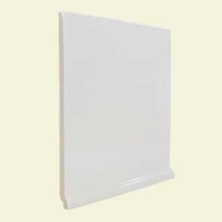 U.S. Ceramic Tile Color Collection Matte Snow White 6 in. x 6 in. Ceramic Stackable Left Cove Base Corner Wall Tile DISCONTINUED 272 ATCL3610