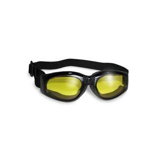 Air Jacket Foldable Goggles Matte Black Frame Yellow Tint Lenses Sports & Outdoors