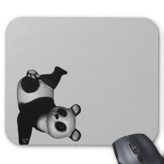 Panda Bear doing hand stand with one hand Mouse Mat