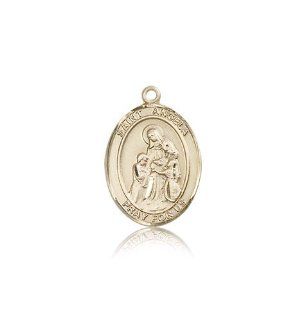 14kt Gold St. Angela Merici Medal Jewelry