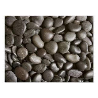 River Rock Black Stone Background   Customized Poster