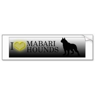 I heart Mabari Hounds Bumper Stickers