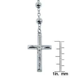 Eternally Haute High Polish Sterling Silver 26 inch Rosary Necklace Eternally Haute Sterling Silver Necklaces