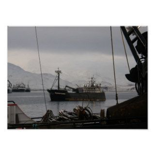 Farwest Leader, crab boat, Dutch Harbor, Alaska Posters