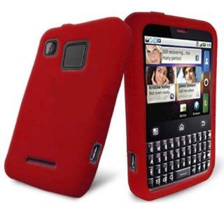 Motorola MB502 Charm Soft Skin Case Solid Red Skin T Mobile Cell Phones & Accessories