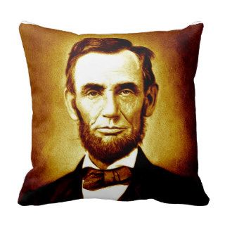 President Abraham Lincoln Vintage Portrait Sepia Throw Pillow