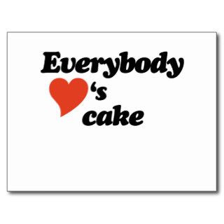 everybody loves cake postcards