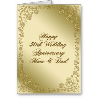 50th Wedding Anniversary Greeting Card