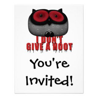 emo owl dont give a hoot personalized invite