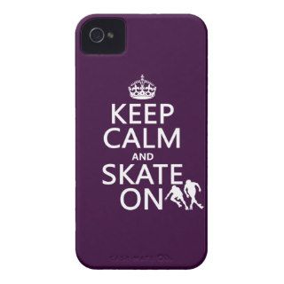Keep Calm and Skate On (rollerskates) (any color) iPhone 4 Case Mate Cases