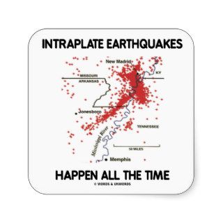 Intraplate Earthquakes Happen All The Time Sticker