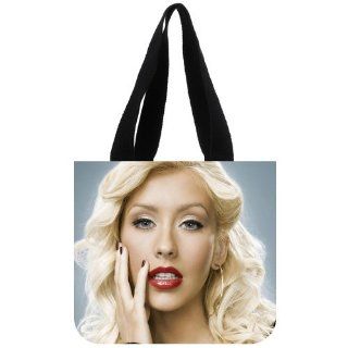 Custom Christina Aguilera Tote Bag (2 Sides) Canvas Shopping Bags CLB 504   Reusable Grocery Bags