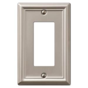 Amerelle Chelsea 1 Decorator Wall Plate   Brushed Nickel DISCONTINUED 149RBN