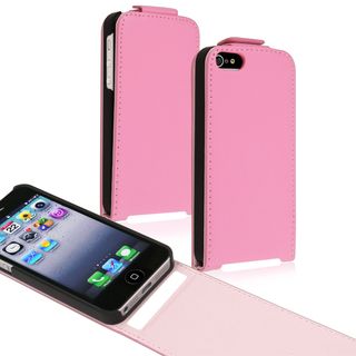 BasAcc Light Pink Snap on Leather Case for Apple iPhone 5 BasAcc Cases & Holders