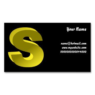 Monogram Letter S, Your Name, name@hotmailwBusiness Card Template