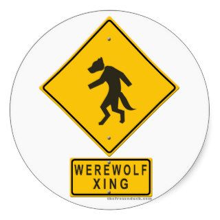 Werewolf XING Round Sticker