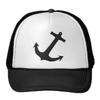 Black Anchor Trucker Hat