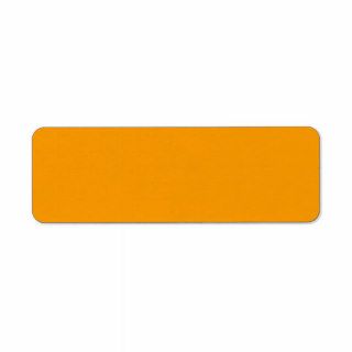 Plain Orange Background. Custom Return Address Label