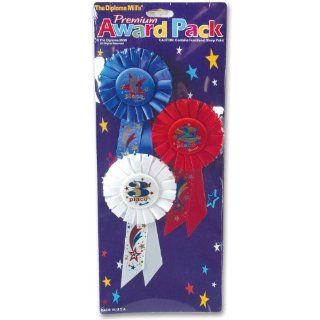 Beistle RAP04 3 Pack 1st, 2nd, 3rd, Place Award Rosettes Party Decor, 3 1/4 Inch by 6 1/2 Inch Kitchen & Dining