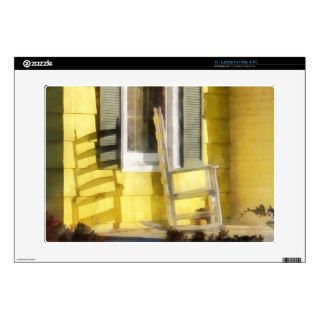 Porch   Long Afternoon Shadow of Rocking Chair 15" Laptop Skin