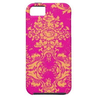 GC Vintage Pink Lime Damask Barely There Case Mate iPhone 5 Cover