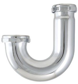LDR 505 6003 1 1/2 Inch by 1 1/4 Inch Reducing J Bend, Chrome   Pipe Fittings  
