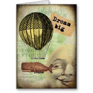 Dream Big   Hot Air Balloon Whale Card