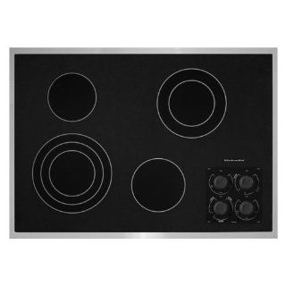KitchenAid KECC506RSS 30 Electric Cooktop   Stainless Steel Appliances