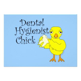 Dental Hygienist Chick Custom Announcement