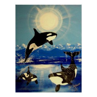 killer orca whale posters