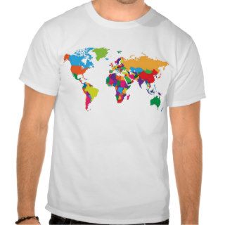 World map t shirt