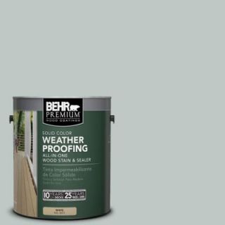 BEHR Premium 1 gal. #SC 365 Cape Cod Gray Solid Color Weatherproofing All In One Wood Stain and Sealer 501101