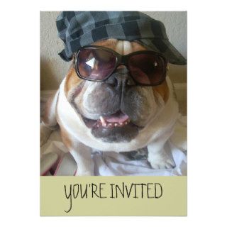 English Bulldog Invitations Birthday/Any